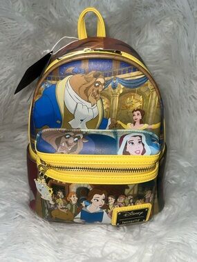 NWT Disney Beauty and The Beast Movie Scences Loungefly Backpack